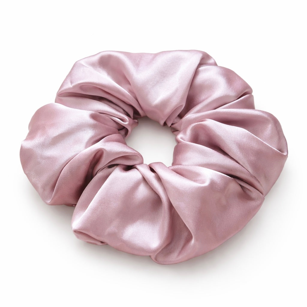 Pink Satin Scrunchie