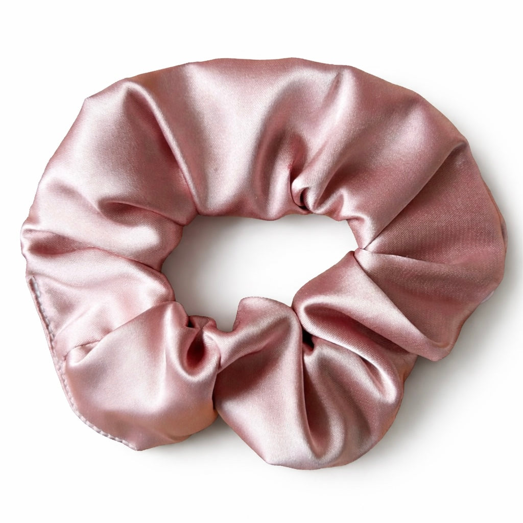Pink Satin Scrunchie